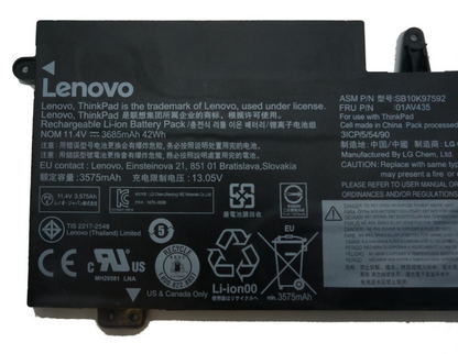 Genuine Lenovo ThinkPad 13 Battery 42Wh 11.25V 01AV401 01AV437 01AV436 #Y29