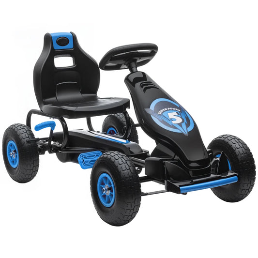 HOMCOM Kids Pedal Go Kart-BLUE-370-256V00BU