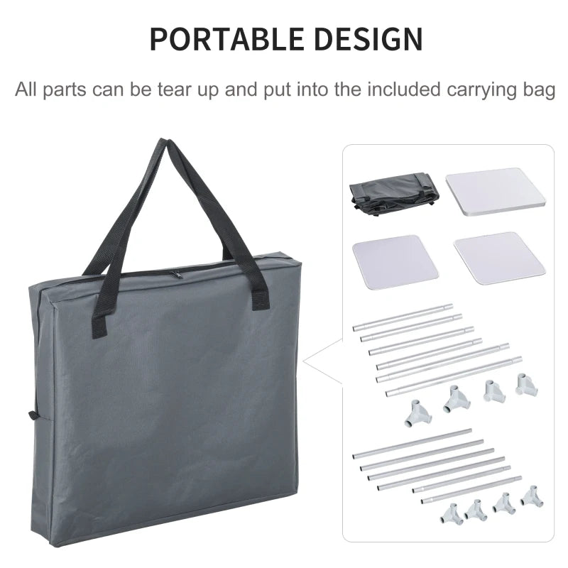 Outsunny 2-Shelf Camping Cupboard Camping Kitchen Station A20-160