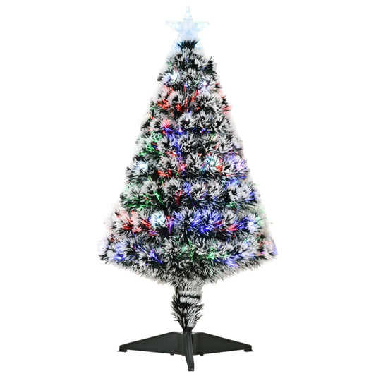 HOMCOM 3ft Artificial Prelit Christmas Tree