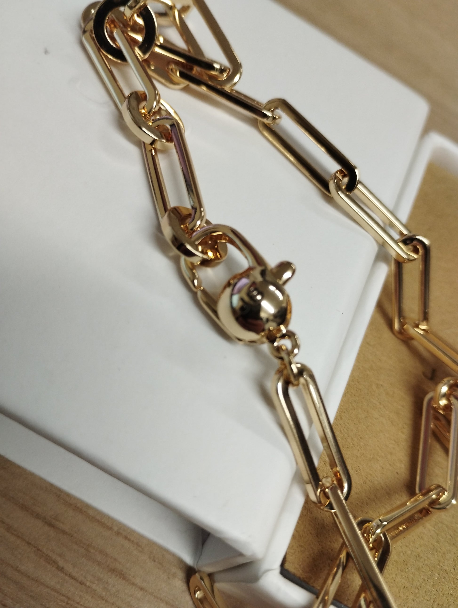 JENNY BIRD Gold-Plated Andi Slim Paperclip Chain Necklace RRP:£125