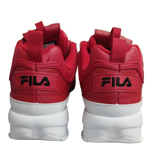 FILA DISRUPTOR 2 PREMIUM LEATHER SNEAKERS RED/WHITE-UK5