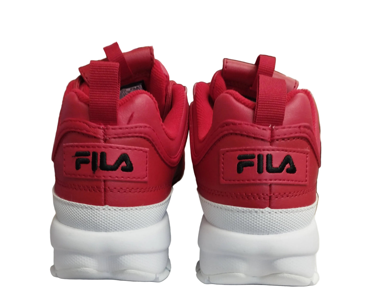 FILA DISRUPTOR 2 PREMIUM LEATHER SNEAKERS RED/WHITE-UK5