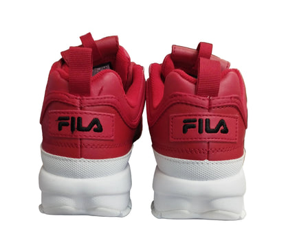 FILA DISRUPTOR 2 PREMIUM LEATHER SNEAKERS RED/WHITE-UK5