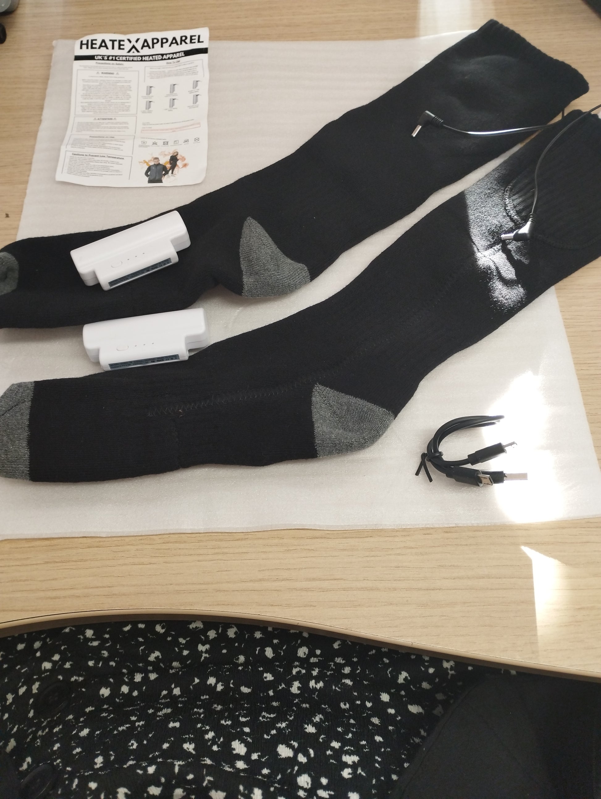 Heatexapparel Heated Socks-BLACK-SMALL