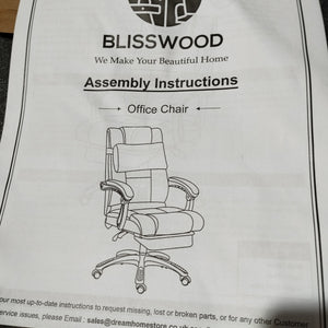 Blisswood office chair with big pillow Grey