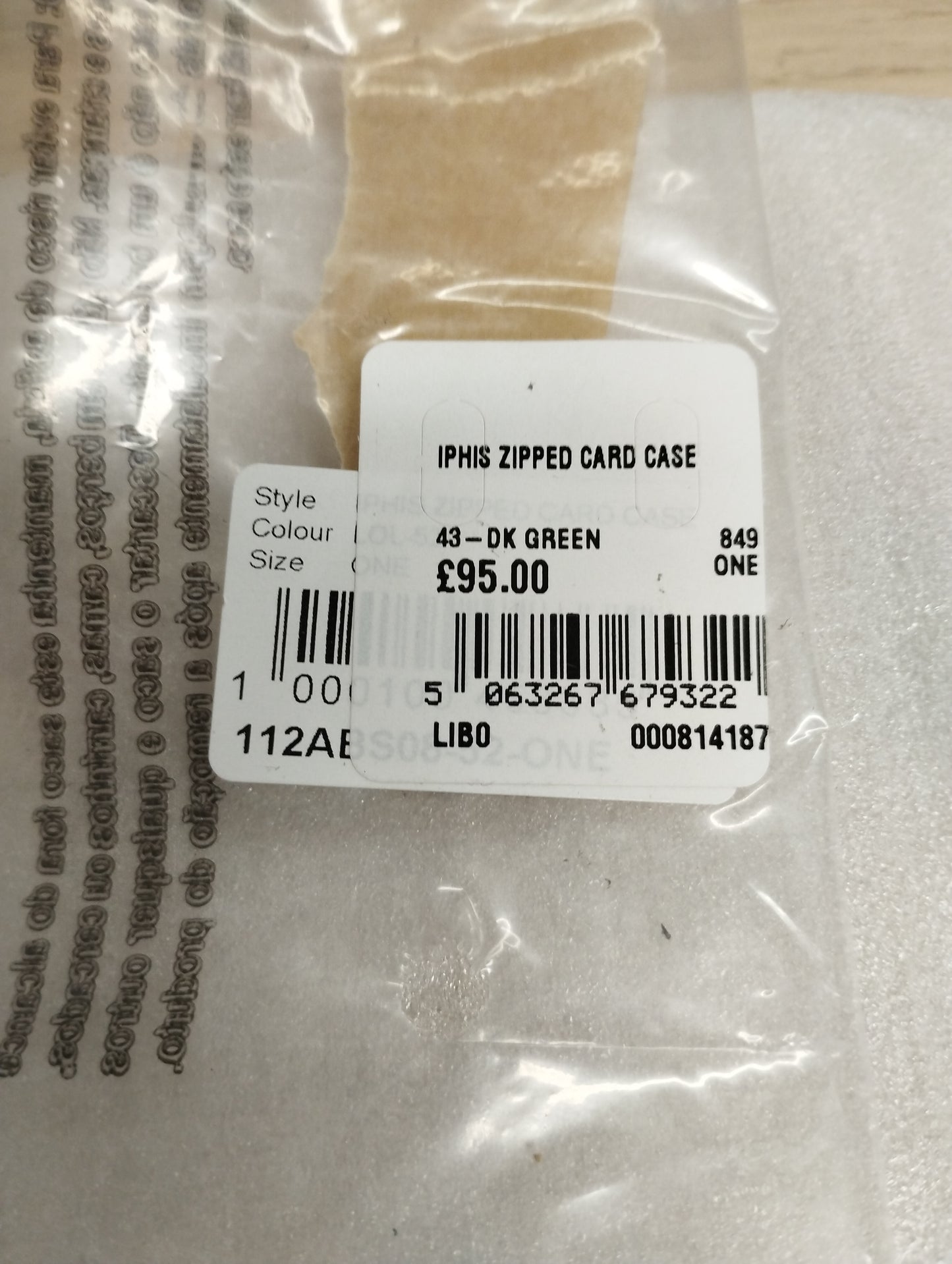 LIBERTY Iphis Zipped Card Case