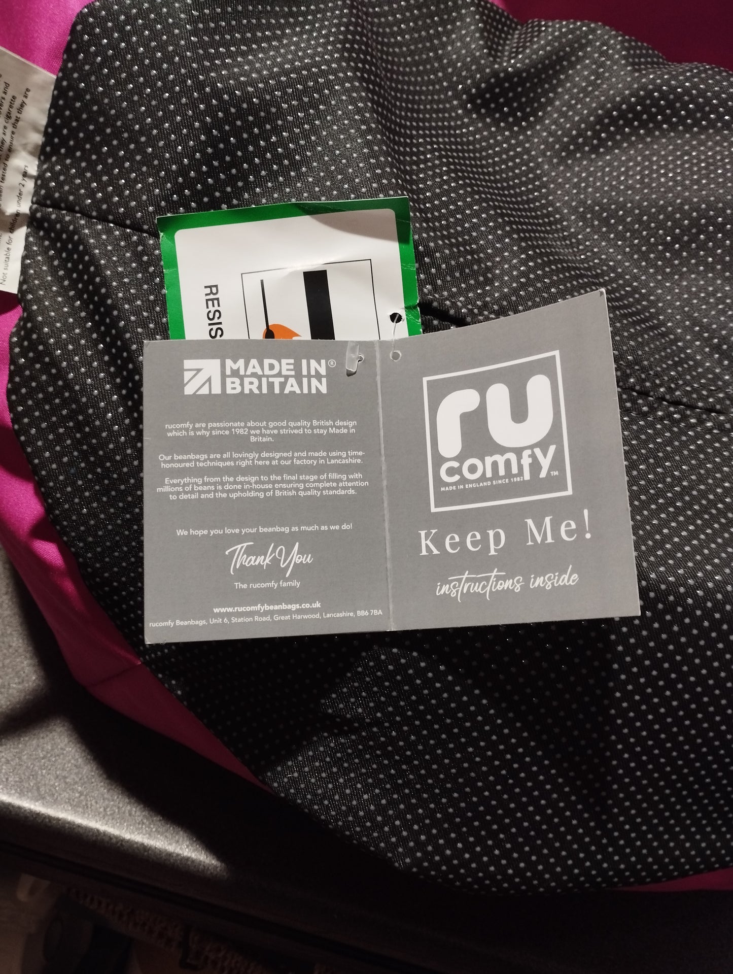 RUComfy child's bean bag Pink