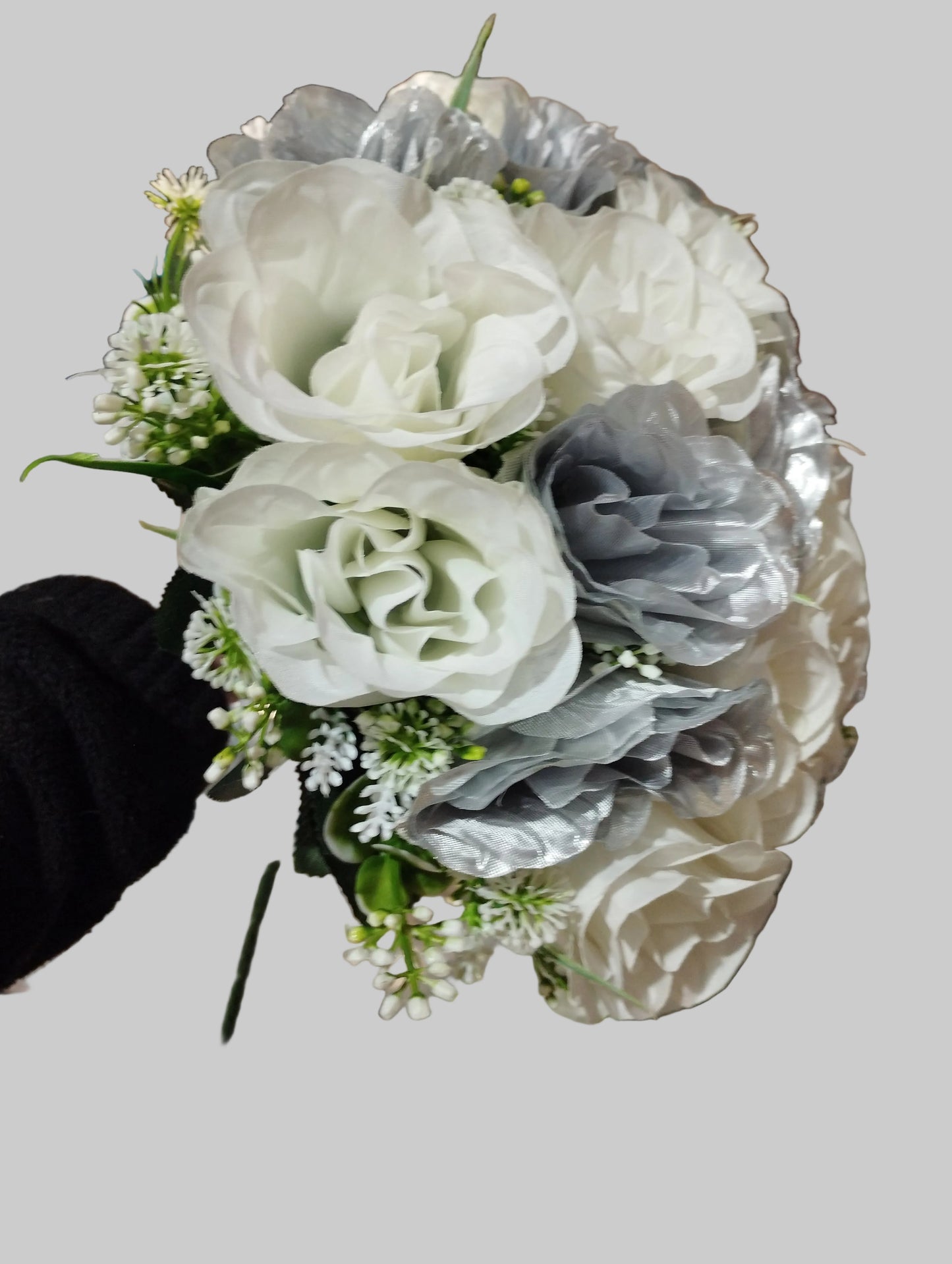 Large Artificial Wedding Bouquet- APPROX 14" DIAM