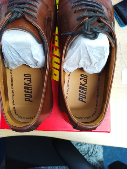 Poerkan Men's Comfortable & Stylish Lace - Up Derby Shoes-Black-UK10