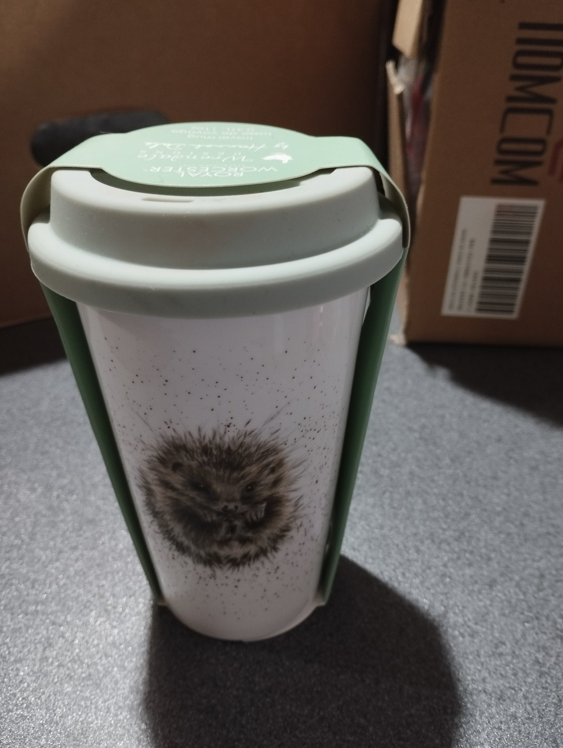 ROYAL WORCESTER Wrendale Designs Hedgehog ceramic travel mug