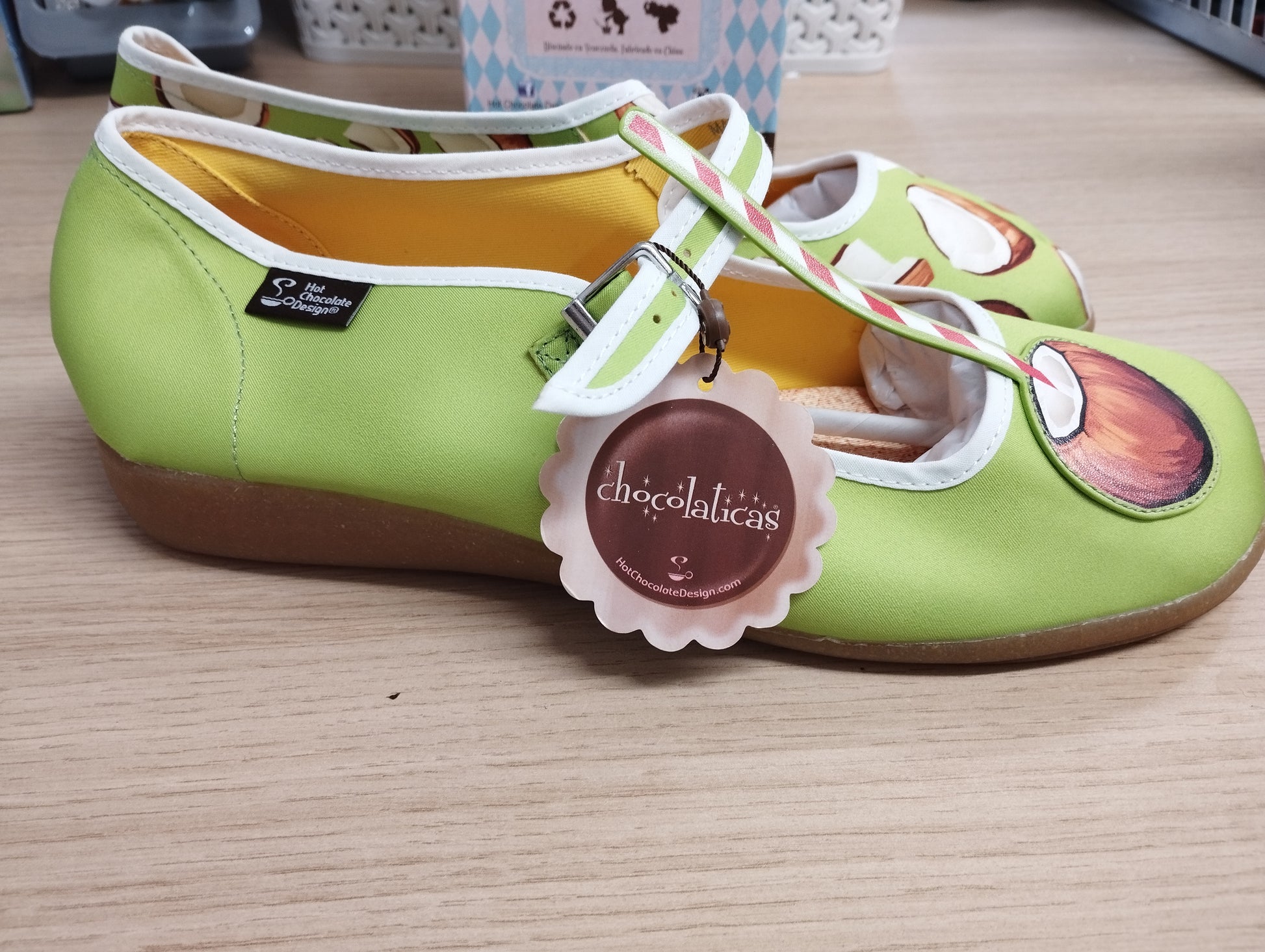 Hot chocolate design chocolaticas Mary Jane flat Coco UK 9
