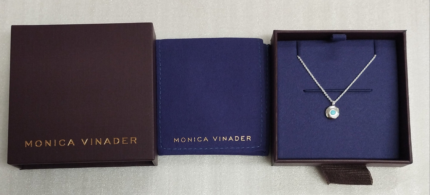 Monica Vinader December Birthstone Chain Necklace-Turquoise