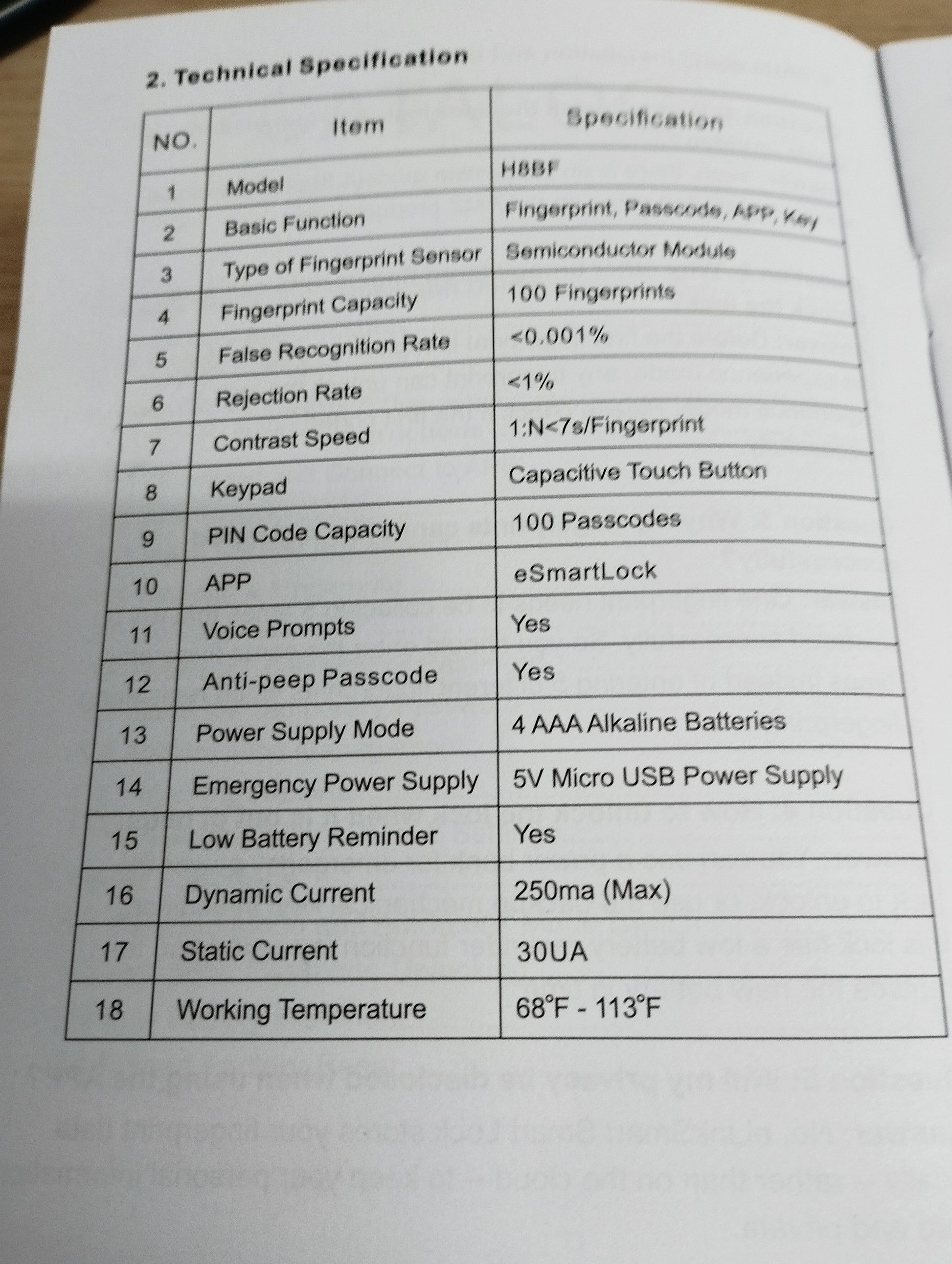 Fingerprint Door Lock YL-H8