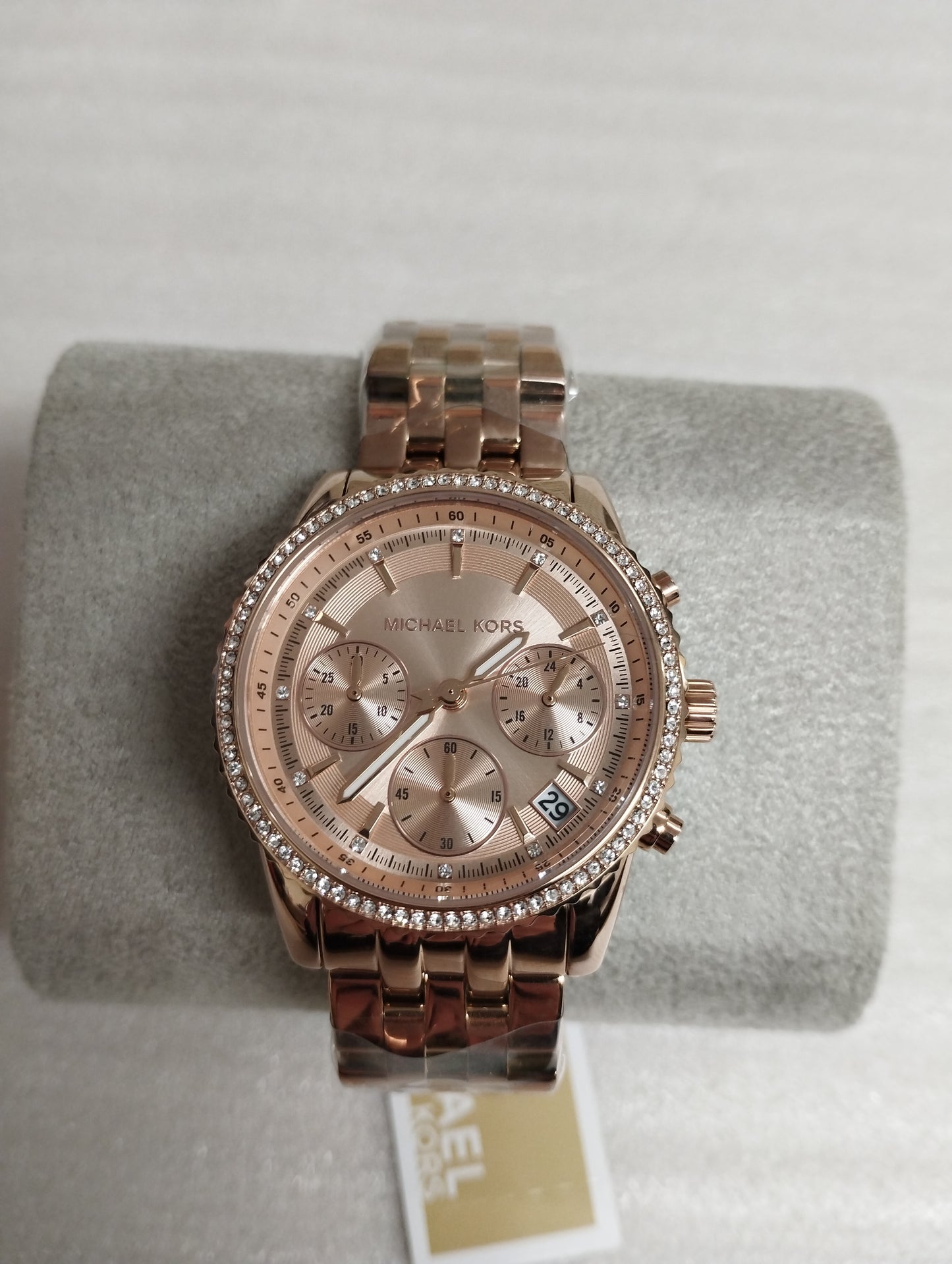 Michael Kors Mini Bryant Pavé Rose Gold-Tone Watch