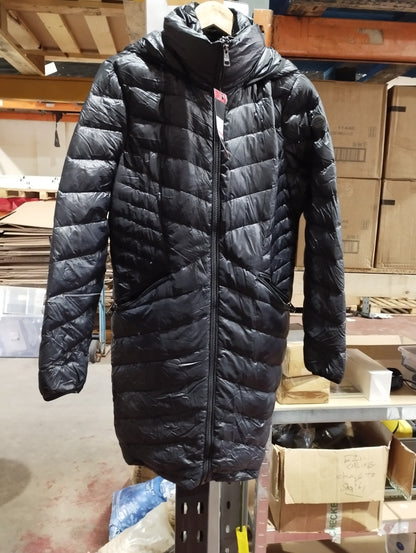 Andrew Marc long down coat Black Womens Medium