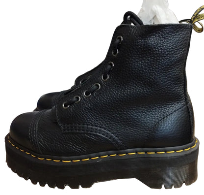 Dr.Martens Sinclair Soft Leather Platform Boots-BLACK-UK6