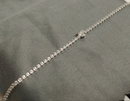 PANDORA Sparkling Heart Tennis Bracelet Sterling silver