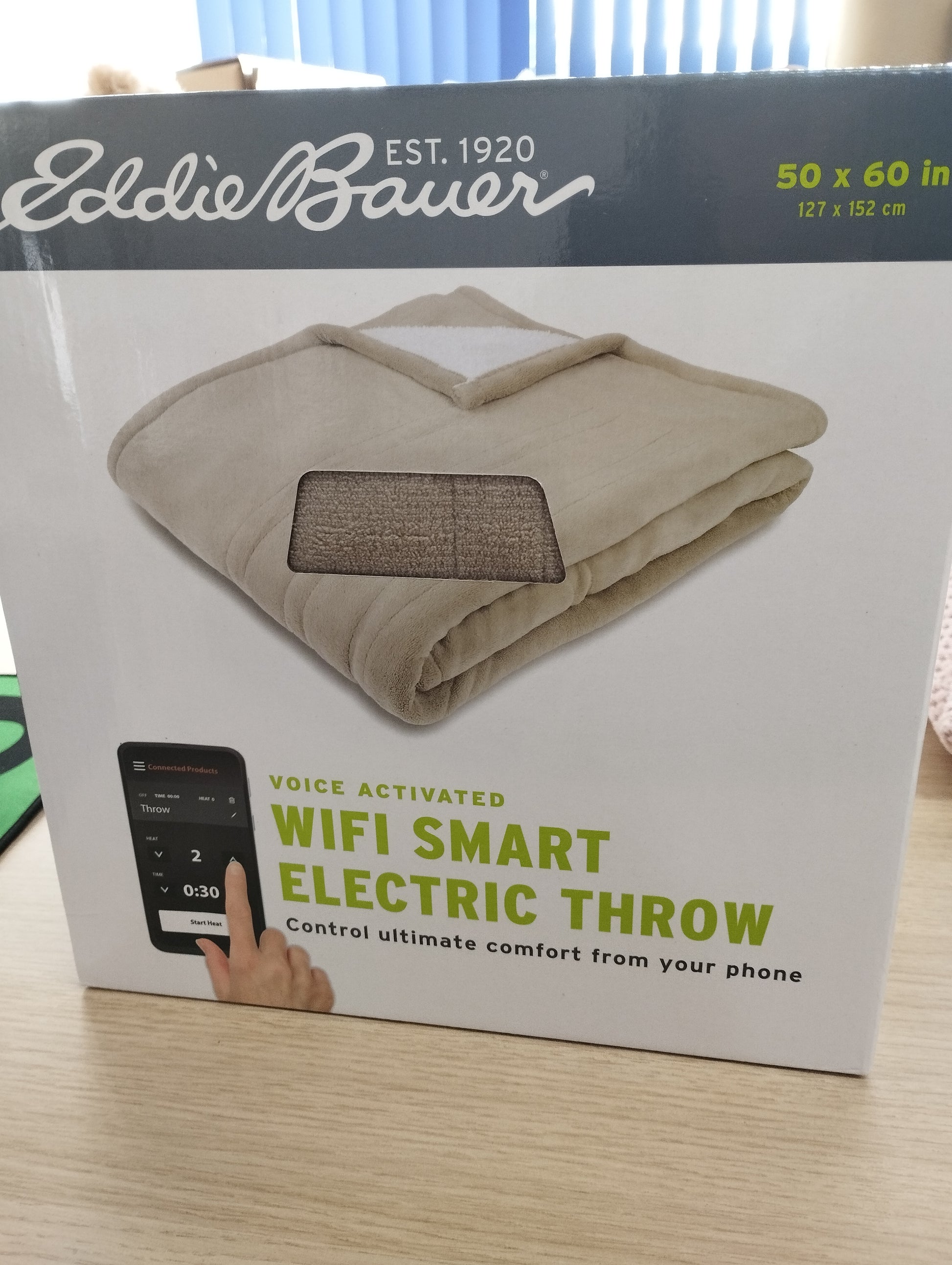 Eddie Bauer WiFi smart heated throw