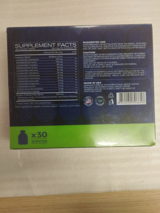 SUSNEN probiotics 40 billion CFU 30 bottles *0.7 oz Probiotics gut and colon