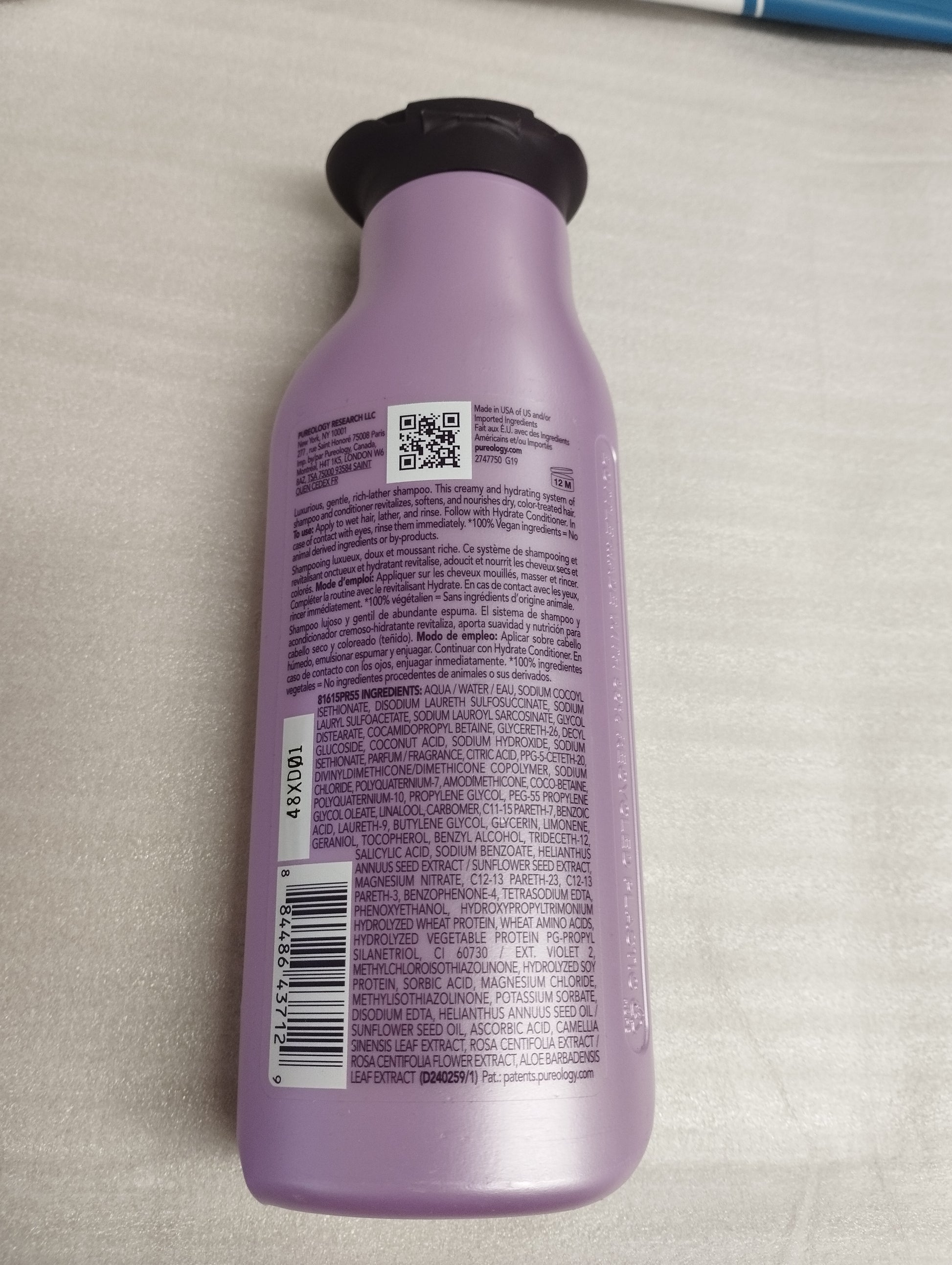 Pureology Hydrate Moisturising Shampoo, For Dry Hair 266ml