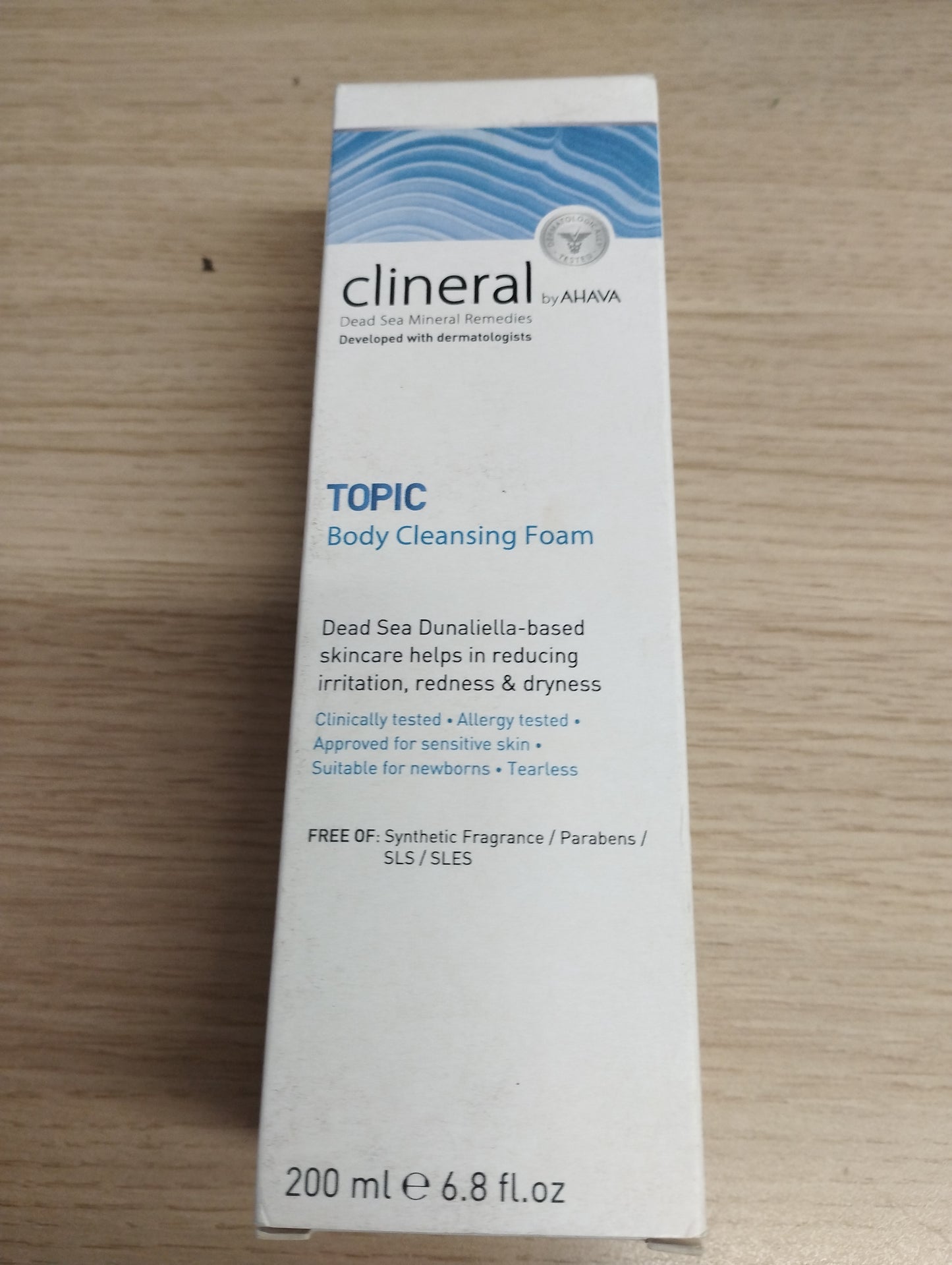 AHAVA Clineral Topic Body Skincare, Cleansing Foam, 6.8 Fl Oz