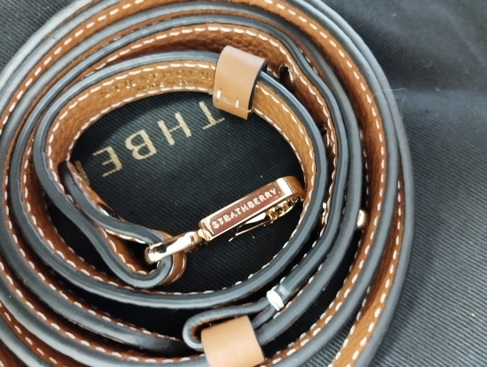 STRATHBERRY Mosaic Top Handle Nano Bag-tan