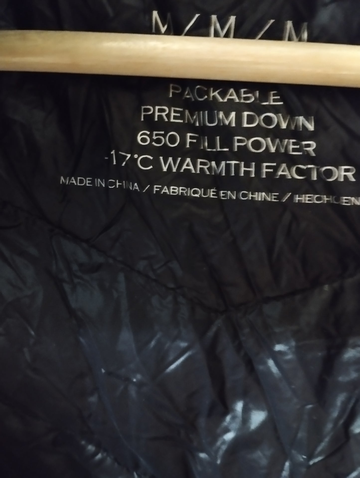 Andrew Marc long down coat Black Womens Medium