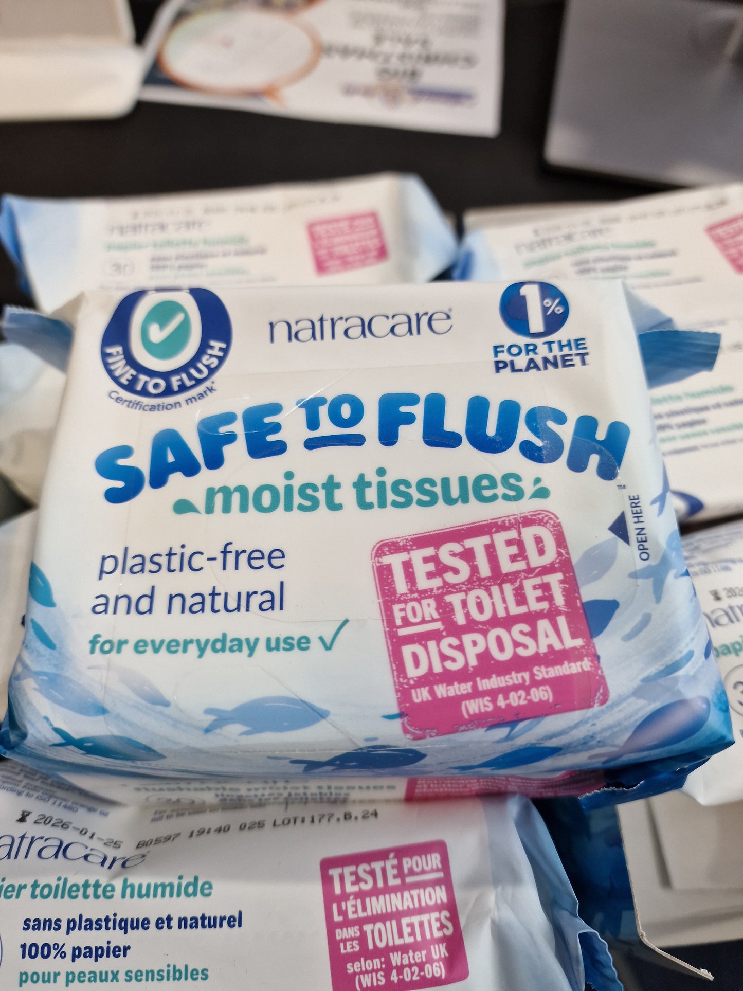 Natracare safe to flush tissues