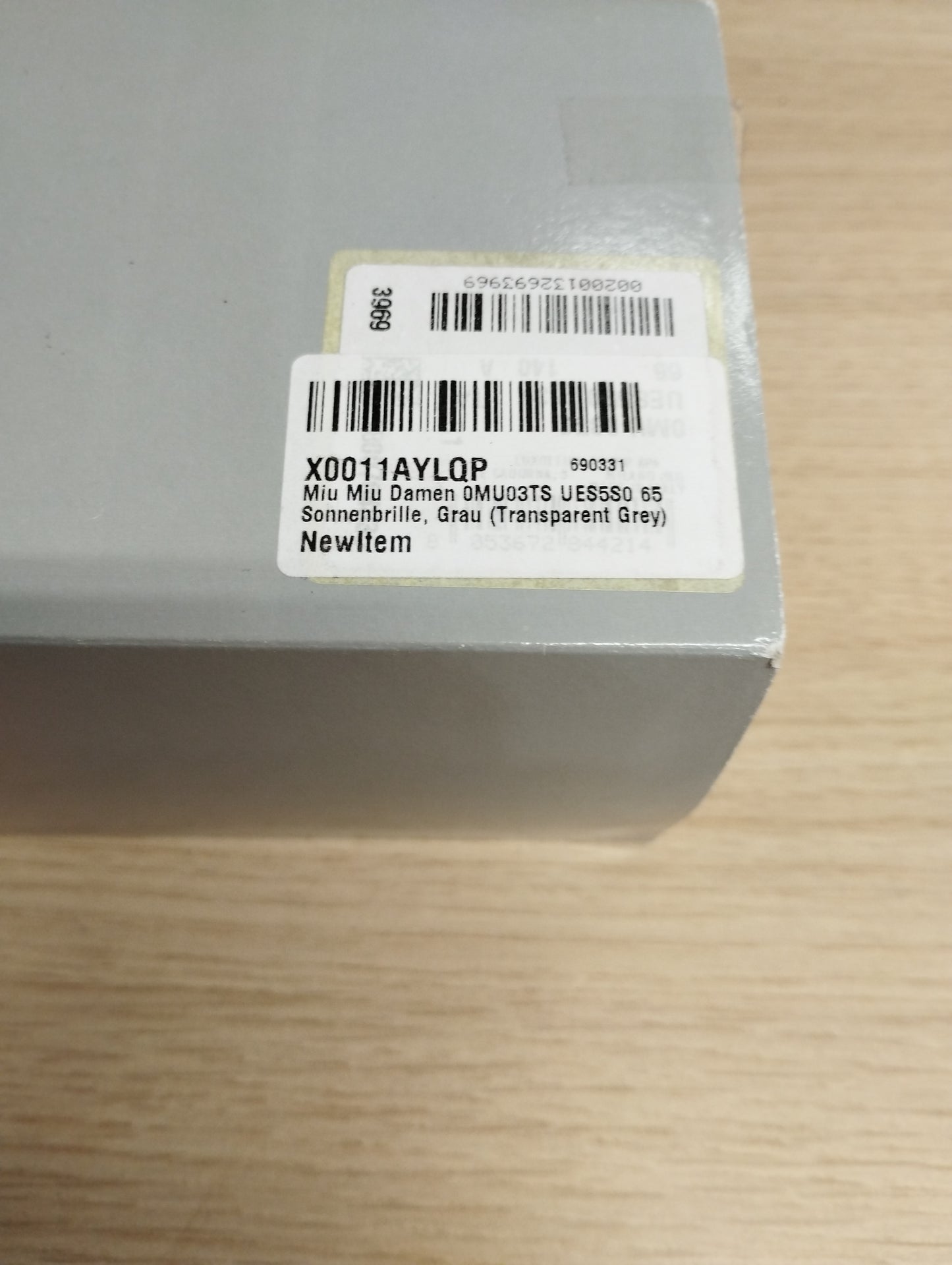 MIU MIU SMU03T REVEAL Glitter Half Rim Sunglasses Black Made in Italy