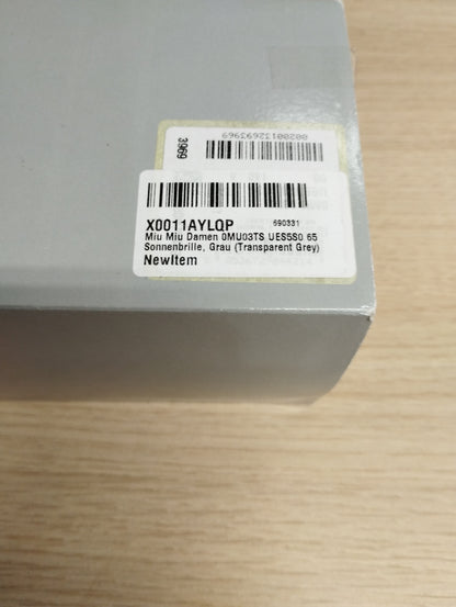 MIU MIU SMU03T REVEAL Glitter Half Rim Sunglasses Black Made in Italy