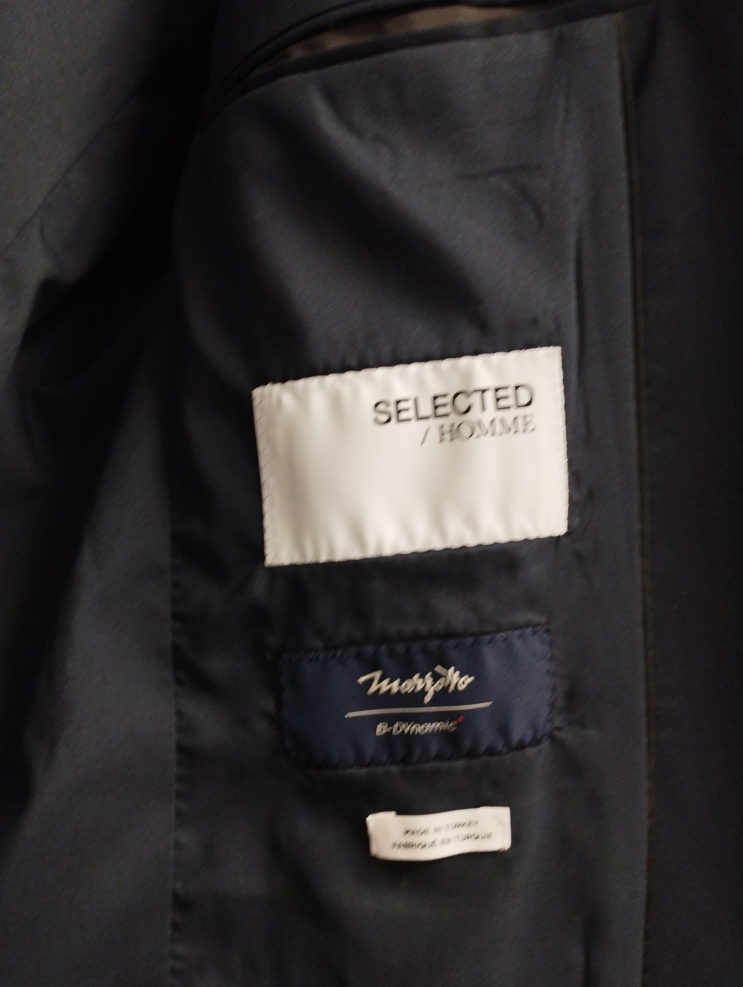 Selected Marzotto B-Dynamic Navy Blue Suit Blazer-38R
