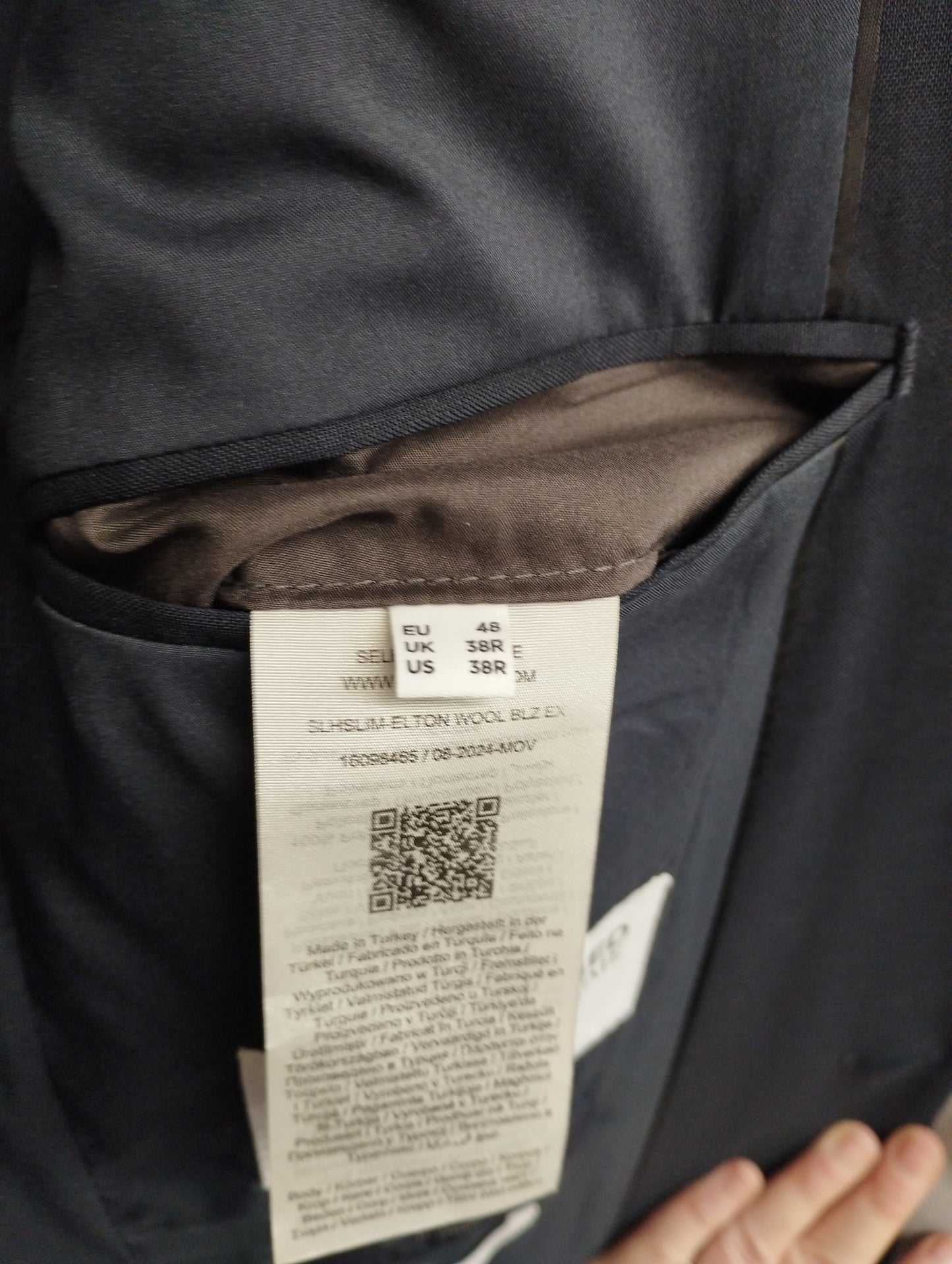 Selected Marzotto B-Dynamic Navy Blue Suit Blazer-38R