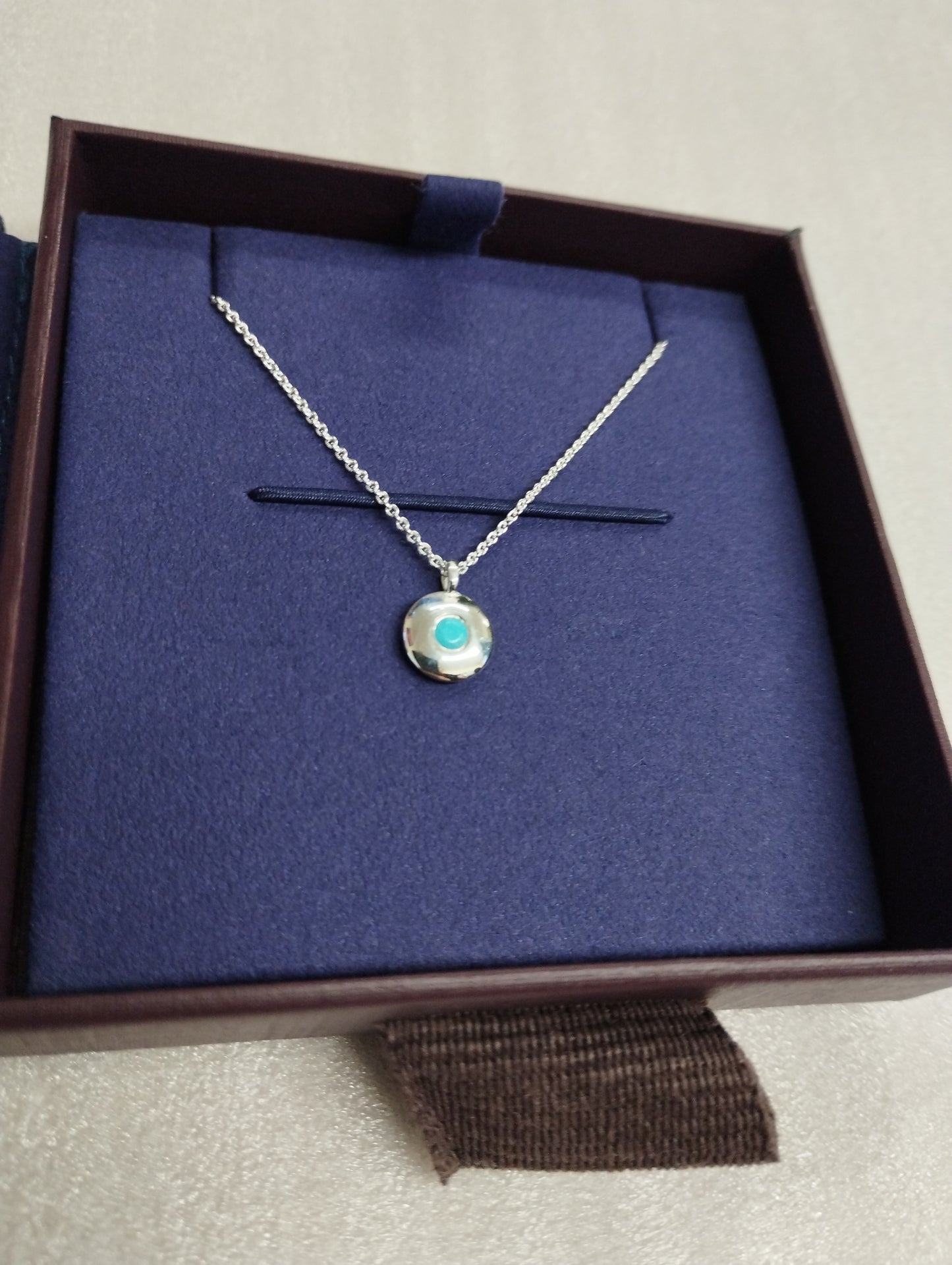 Monica Vinader December Birthstone Chain Necklace-Turquoise