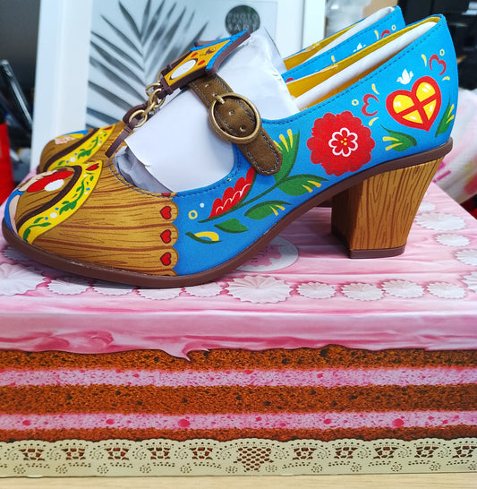 Hot Chocolate Design Chocolaticas Mid Heels CUCKOO Shoes HCD UK SHOES CUCU-UK3