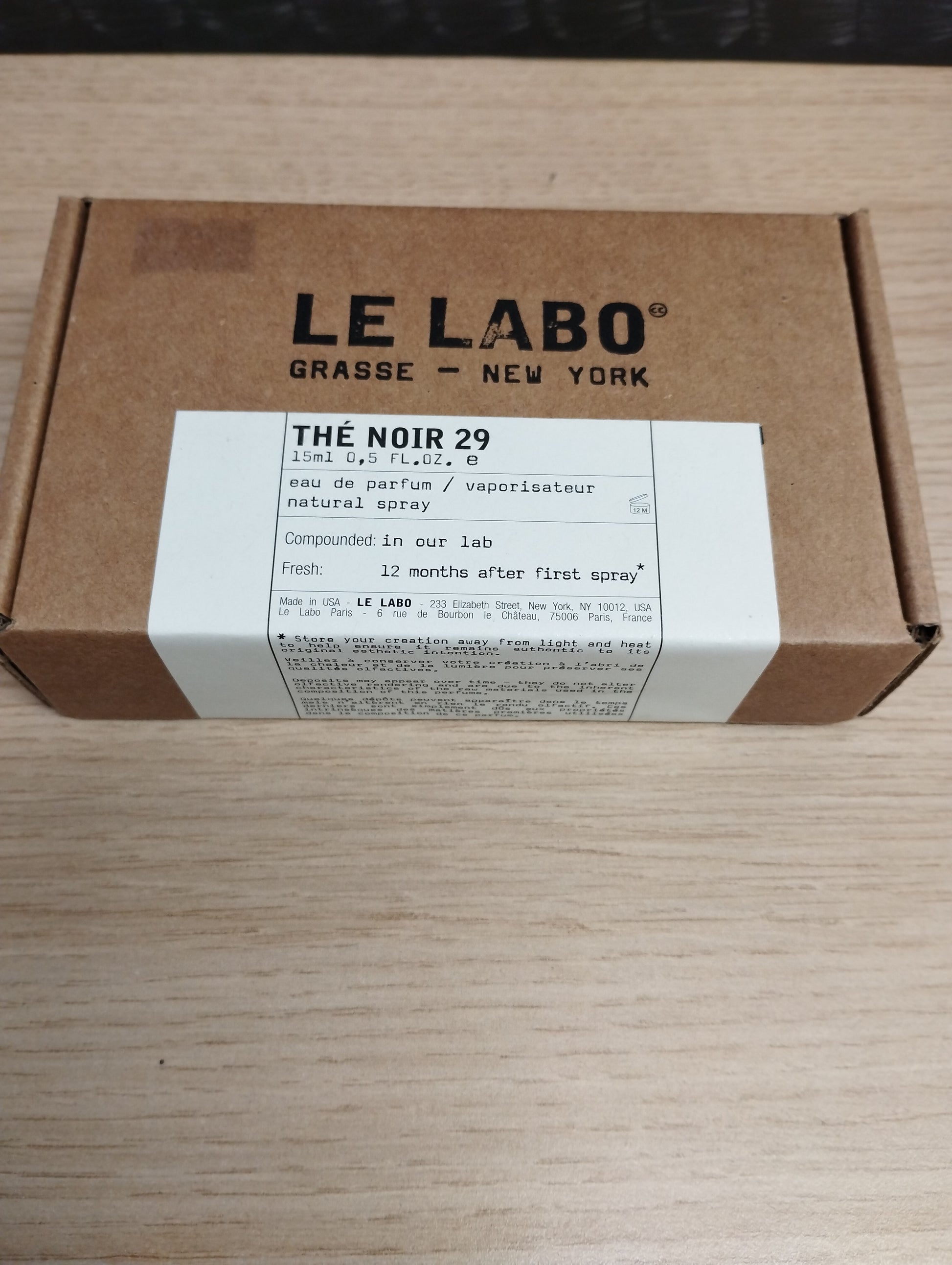 Le Labo THÉ NOIR 29 eau de parfum 15ml