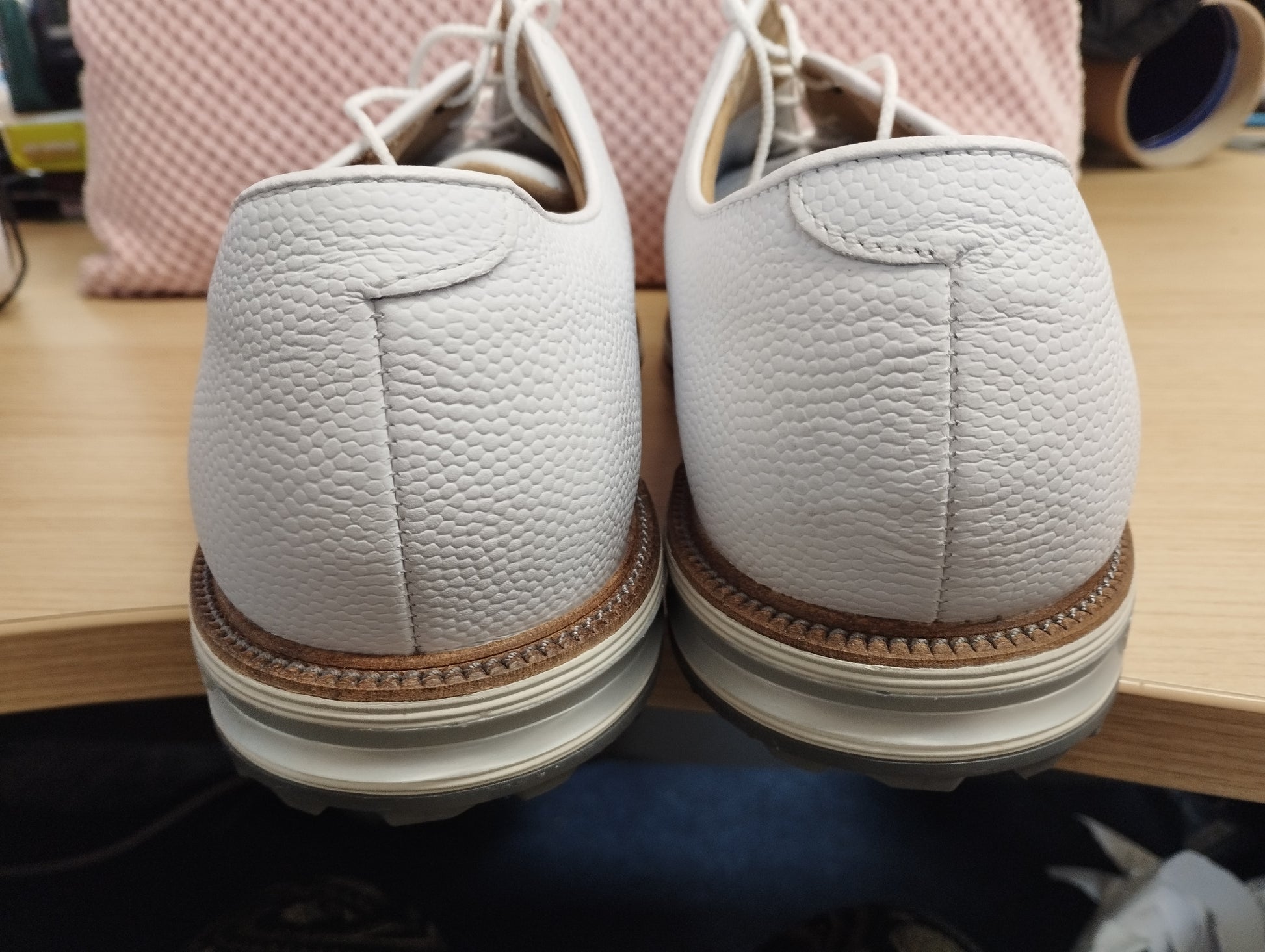 FootJoy Premiere Series Mens Golf Shoes White/White/Light Grey Wilcox-UK11