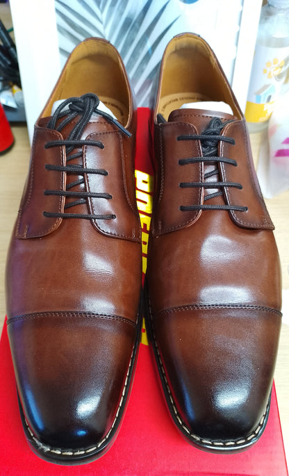 Poerkan Men's Comfortable & Stylish Lace - Up Derby Shoes-Black-UK10