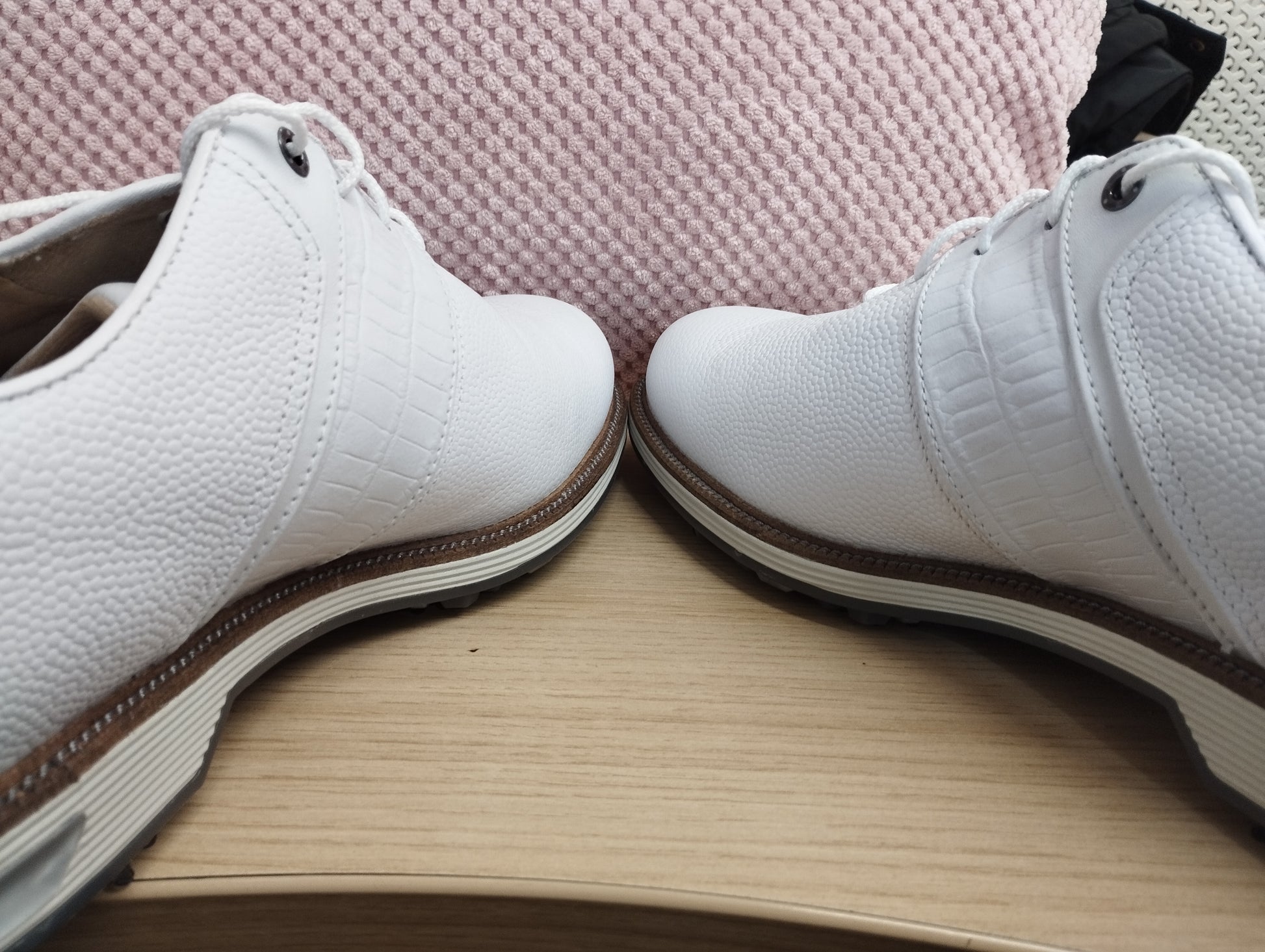 FootJoy Premiere Series Mens Golf Shoes White/White/Light Grey Wilcox-UK11