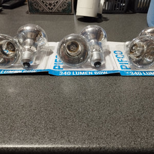 3 x 2pk Pifco 340 lumen 60w reflector bulb R63 E27