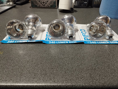 3 x 2pk Pifco 340 lumen 60w reflector bulb R63 E27