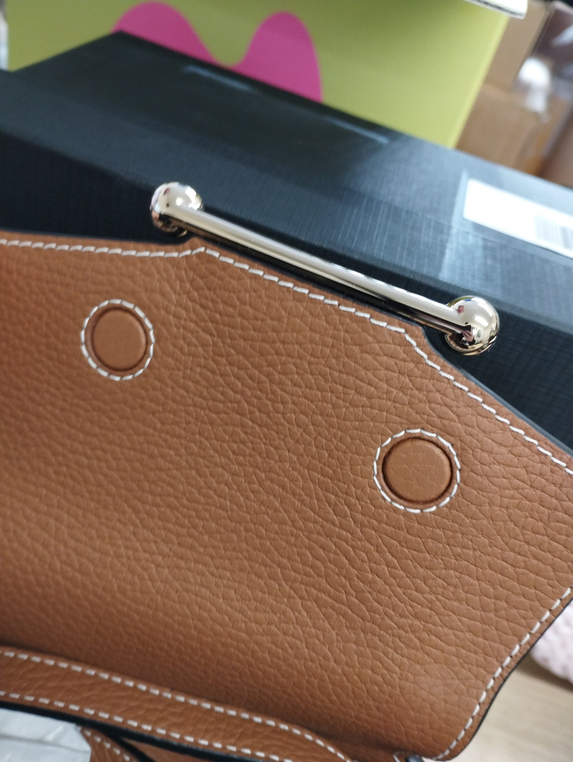 STRATHBERRY Mosaic Top Handle Nano Bag-tan