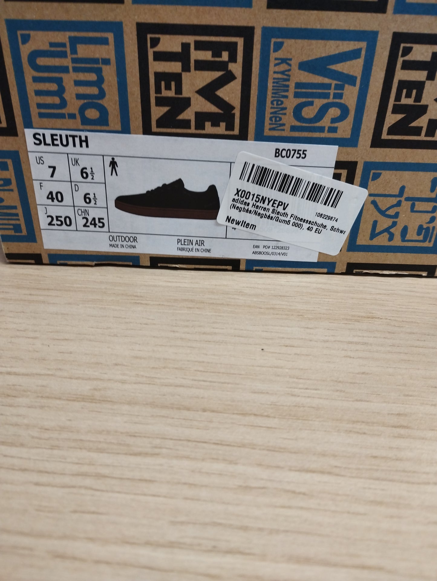 ADIDAS Five Ten Sleuth Stealth Trainers-UK6.5