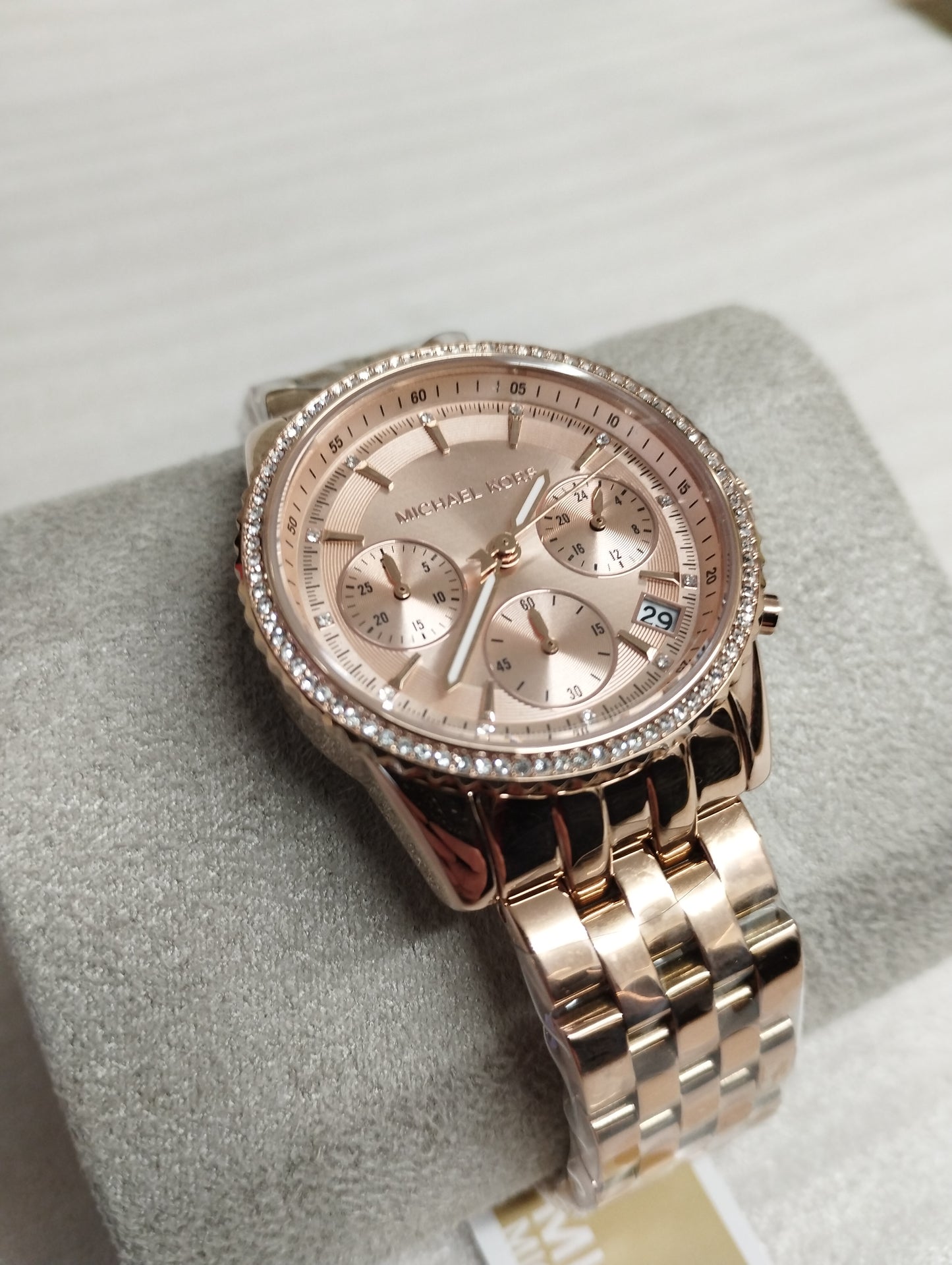 Michael Kors Mini Bryant Pavé Rose Gold-Tone Watch
