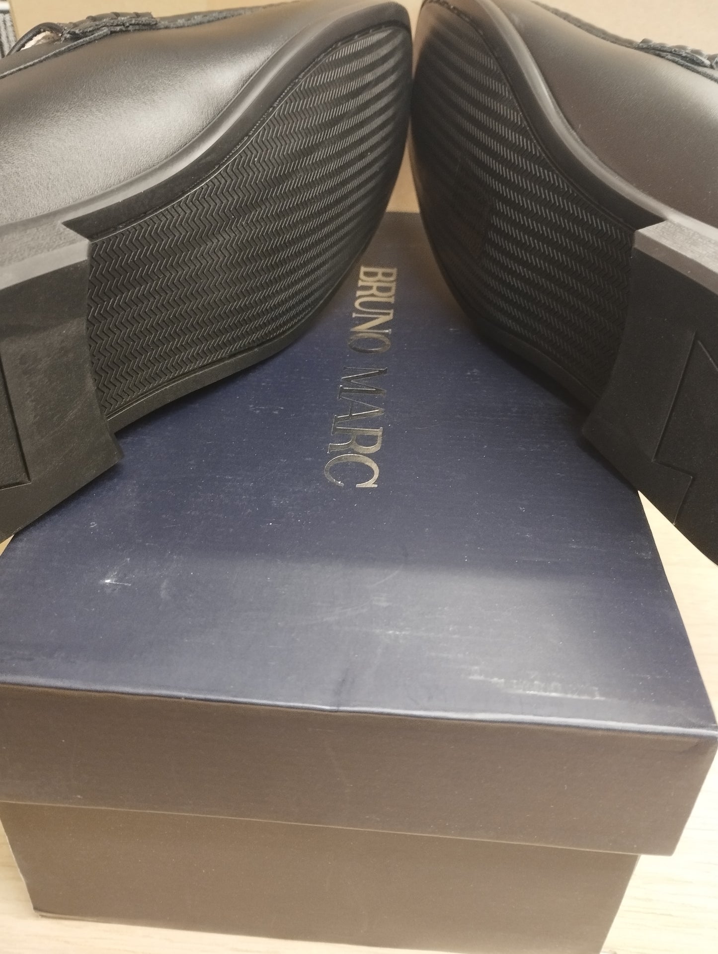 Bruno Marc Mens Loafers- UK 8 - black