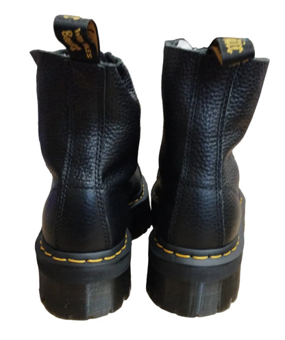 Dr.Martens Sinclair Soft Leather Platform Boots-BLACK-UK6