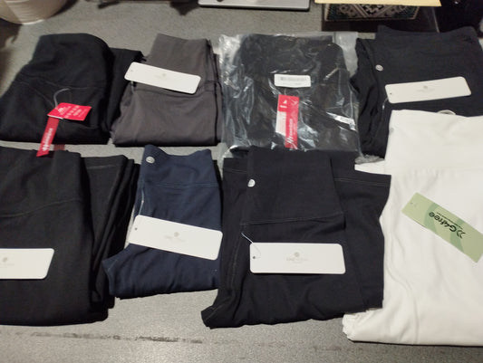 Joblot Of 24 MIXED Branded gym leggings/trousers asstd sizes styles & brands