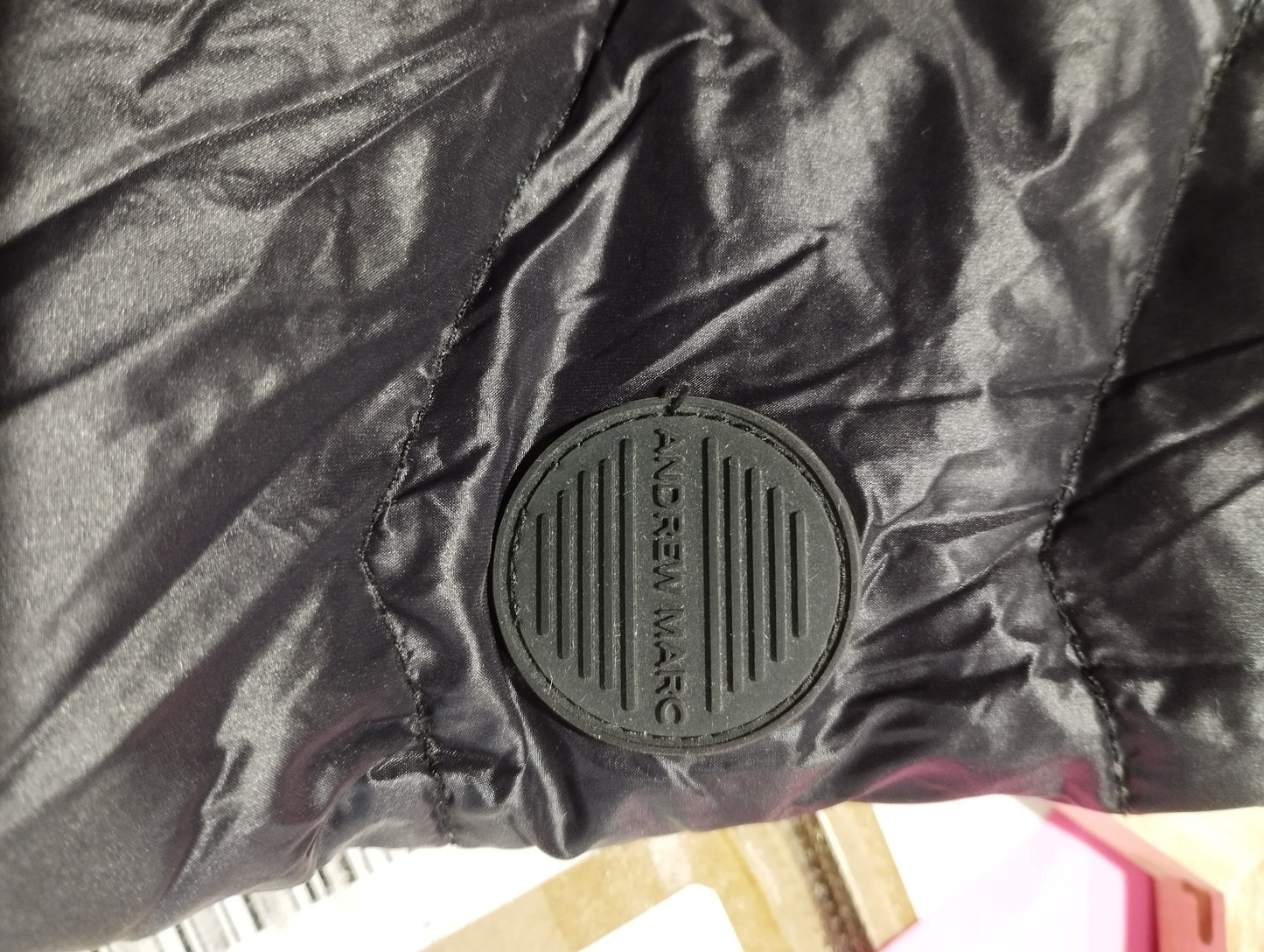 Andrew Marc long down coat Black Womens Medium