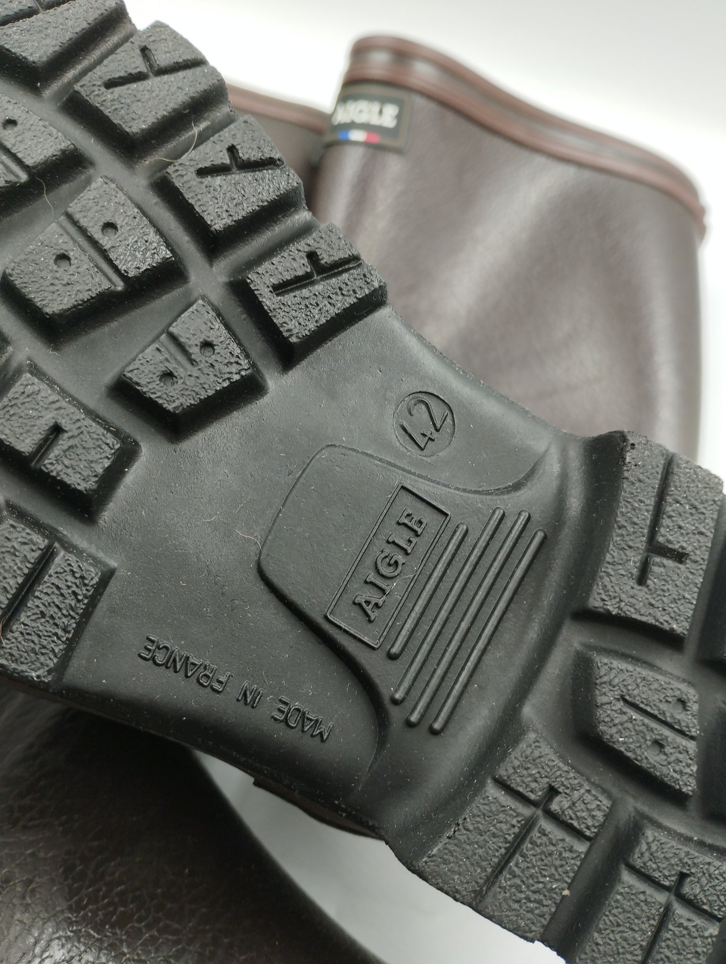 AIGLE 1853 Terra Pro Vario Farming boot suitable for wide calves and feet-UK8 BROWN