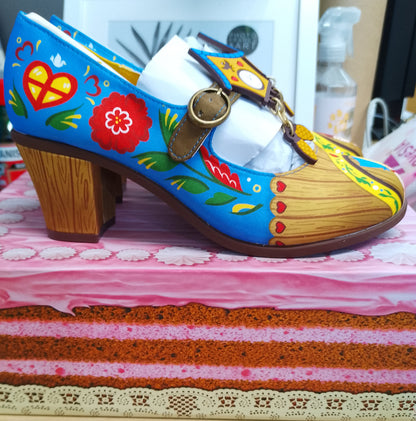 Hot Chocolate Design Chocolaticas Mid Heels CUCKOO Shoes HCD UK SHOES CUCU-UK3